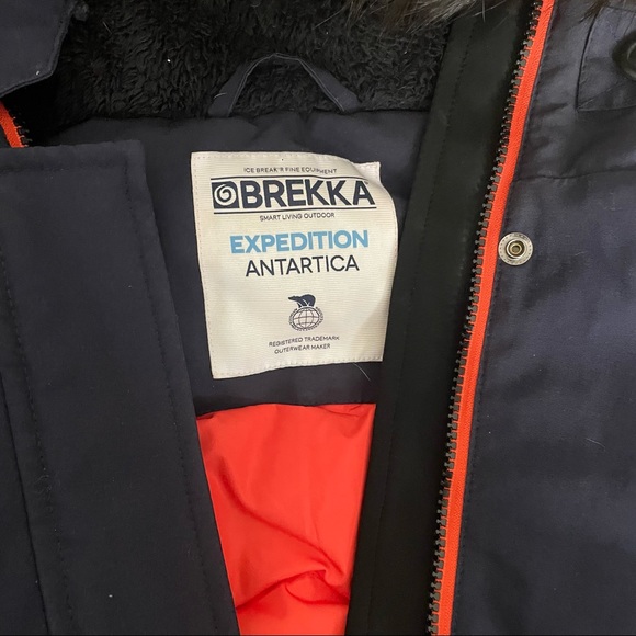 Brekka Expedition Antartica jacket Parka Thick Down Feather Fur hood - Picture 3 of 13